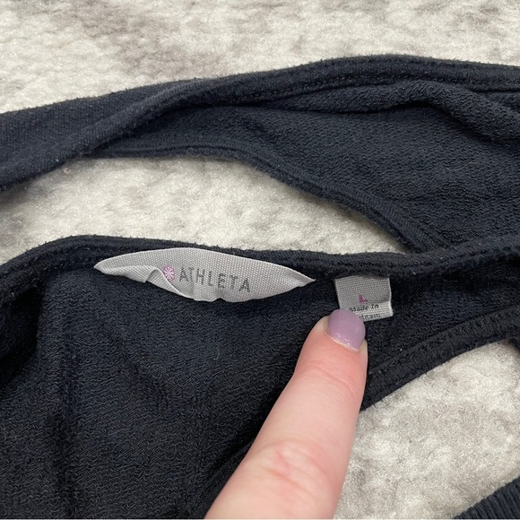 Athleta Black Cut Out Back Long Sleeve Shirt - Picture 6 of 11